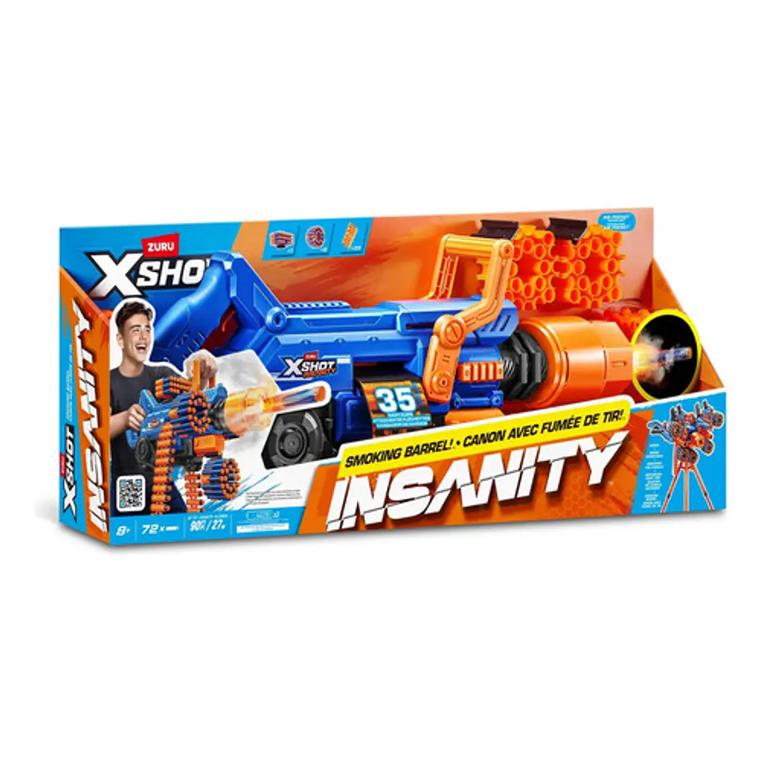 X-SHOT INSANITY SMOKING BARREL 72 DARDOS 3