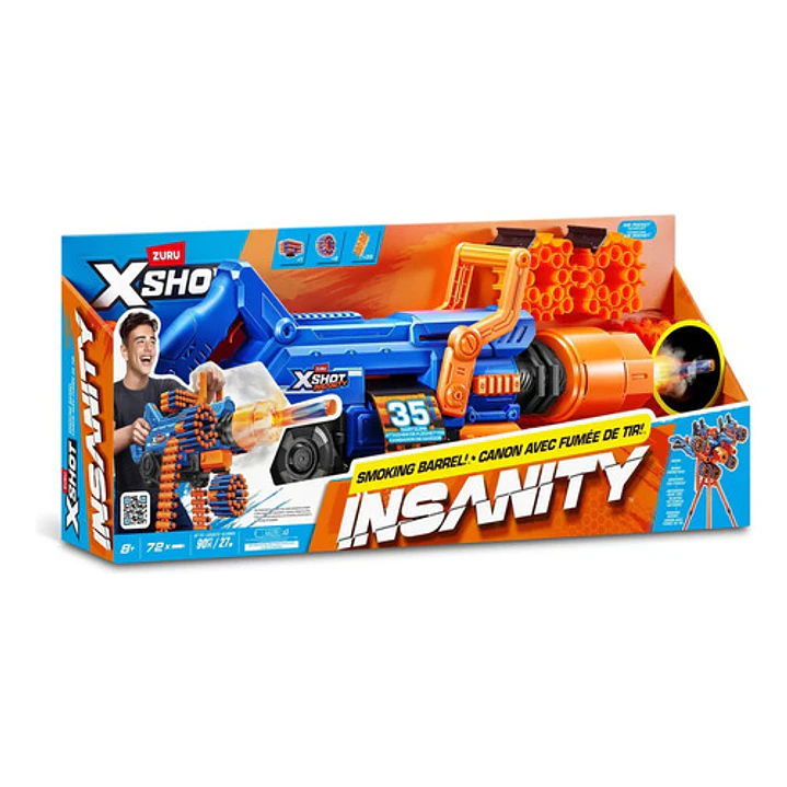 X-SHOT INSANITY SMOKING BARREL 72 DARDOS 3