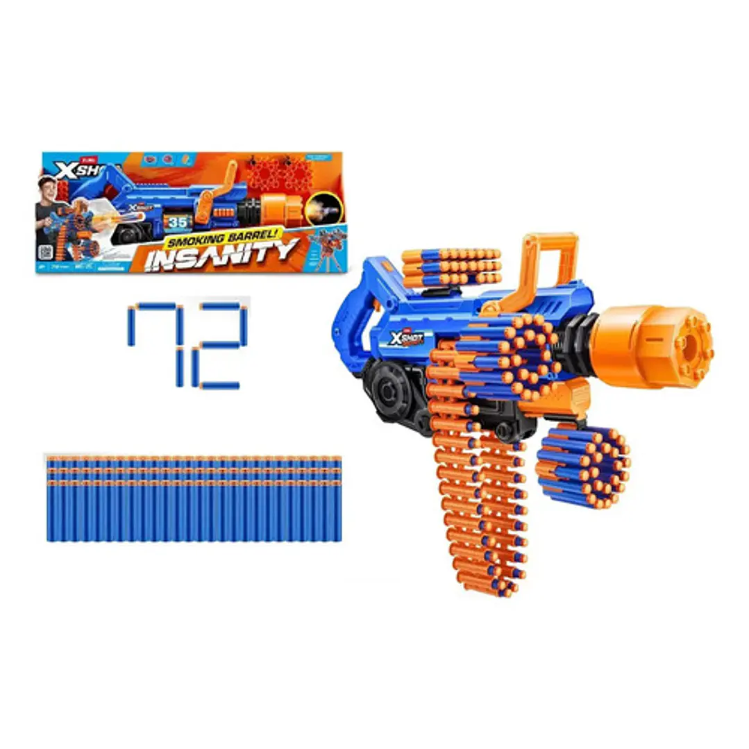 X-SHOT INSANITY SMOKING BARREL 72 DARDOS 6