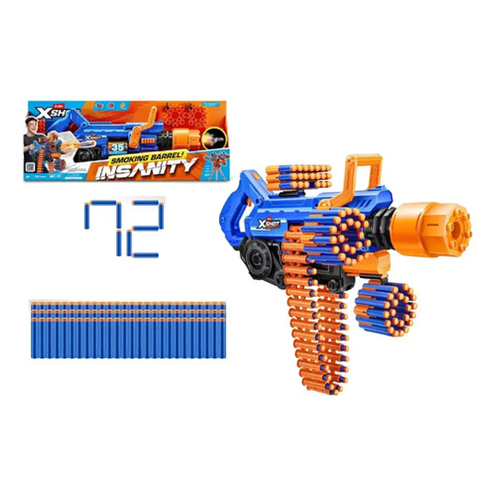 X-SHOT INSANITY SMOKING BARREL 72 DARDOS 6