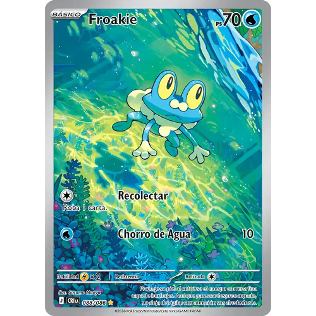 POKÉMON TCG FROAKIE CRI 088/086 ILLUSTARTION RARE CHAOS RISING ESPAÑOL 1