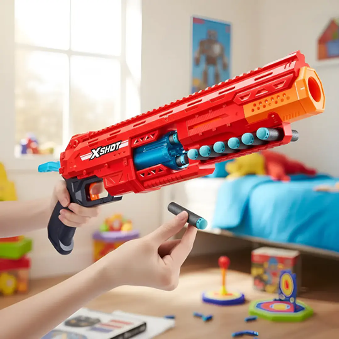 Zuru X-shot Excel Caliber Escopeta Lanzador De Dardos C/16 3