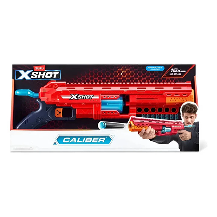 Zuru X-shot Excel Caliber Escopeta Lanzador De Dardos C/16 4