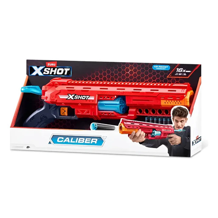 Zuru X-shot Excel Caliber Escopeta Lanzador De Dardos C/16 11