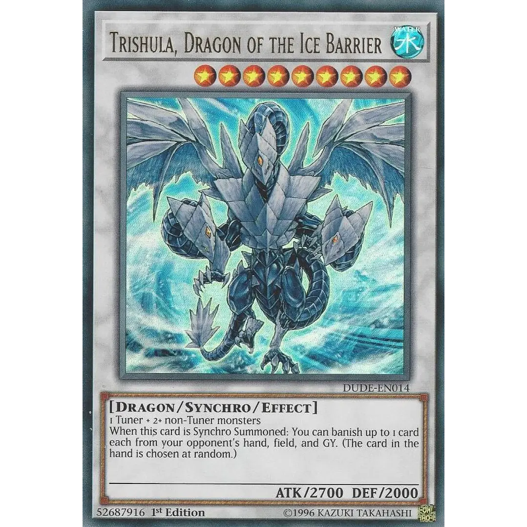 TRISHULA, DRAGON OF THE ICE BARRIER  DUDE-EN014 ULTRA RARE  1