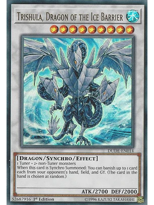 TRISHULA, DRAGON OF THE ICE BARRIER  DUDE-EN014 ULTRA RARE 