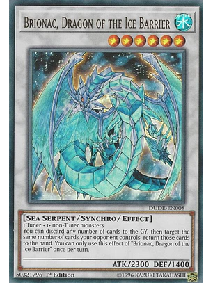 BRIONAC, DRAGON OF THE ICE BARRIER  DUDE-EN008 ULTRA RARE 