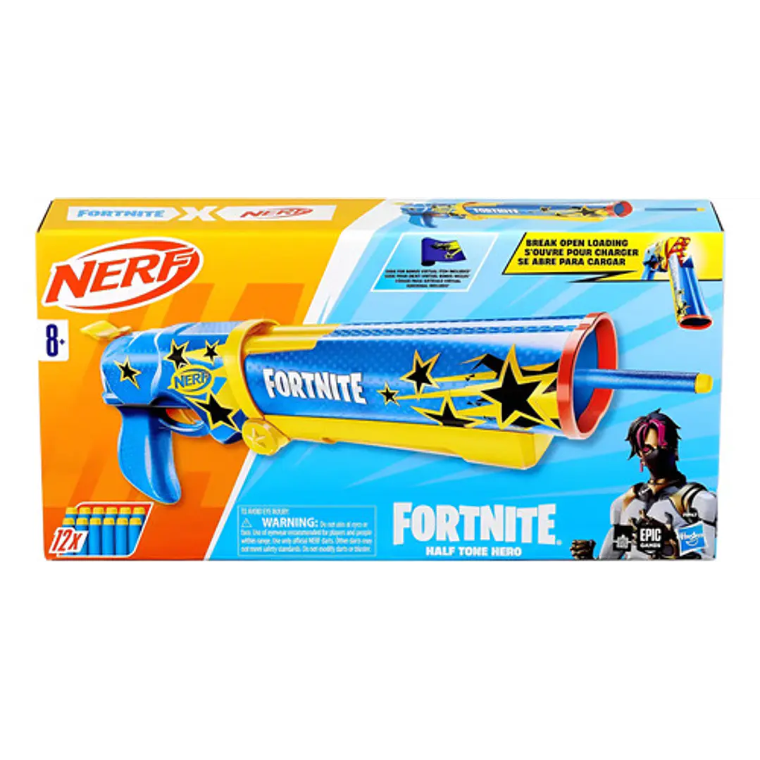 NERF FORNITE HALF TONE HERO LANZADOR DE DARDOS HASBRO 3