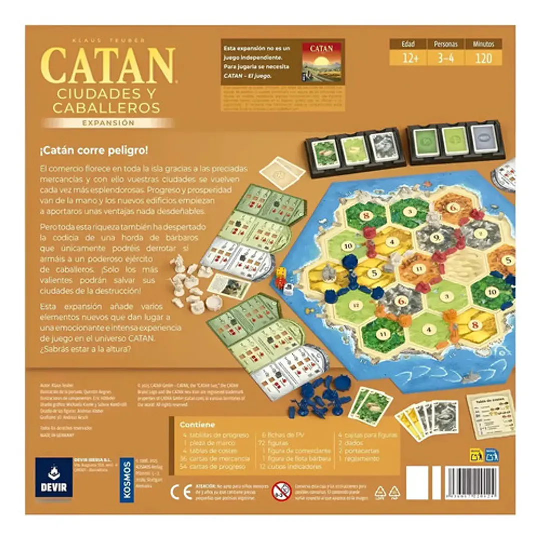CATAN CIUDADES Y CABALLEROS EXPANSIÓN JUEGO DE MESA DEVIR 5