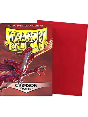 DRAGON SHIELD CRIMSON MATTE STANDARD SIZE CARD SLEEVES