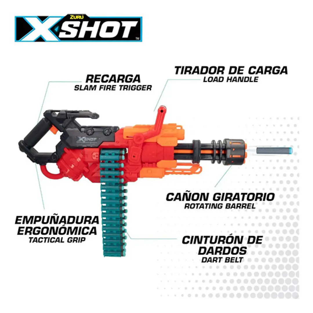 Zuru X-shot Excel Crusher Lanzador De Dardos 48 Dardos 7