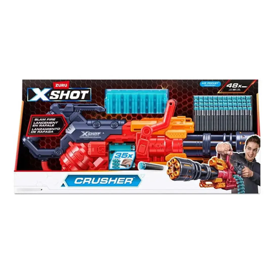 Zuru X-shot Excel Crusher Lanzador De Dardos 48 Dardos 8