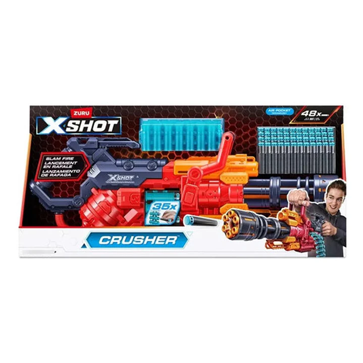Zuru X-shot Excel Crusher Lanzador De Dardos 48 Dardos 8