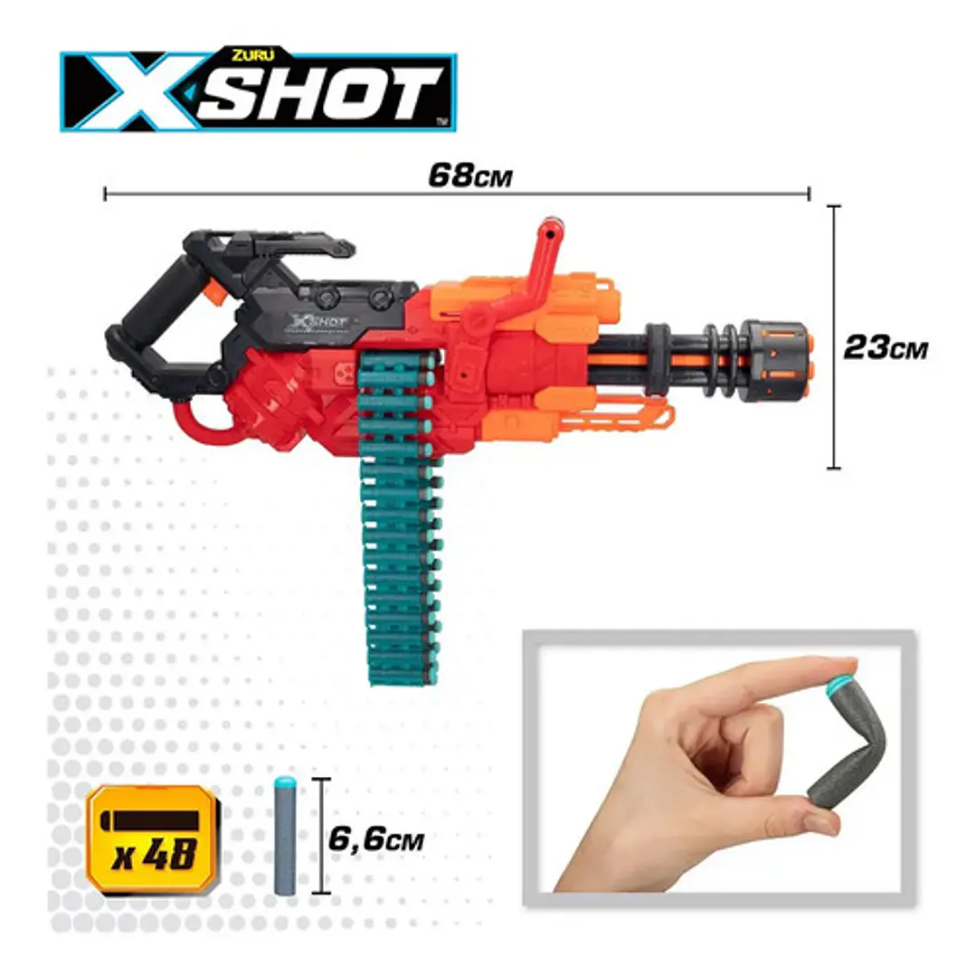 Zuru X-shot Excel Crusher Lanzador De Dardos 48 Dardos 10