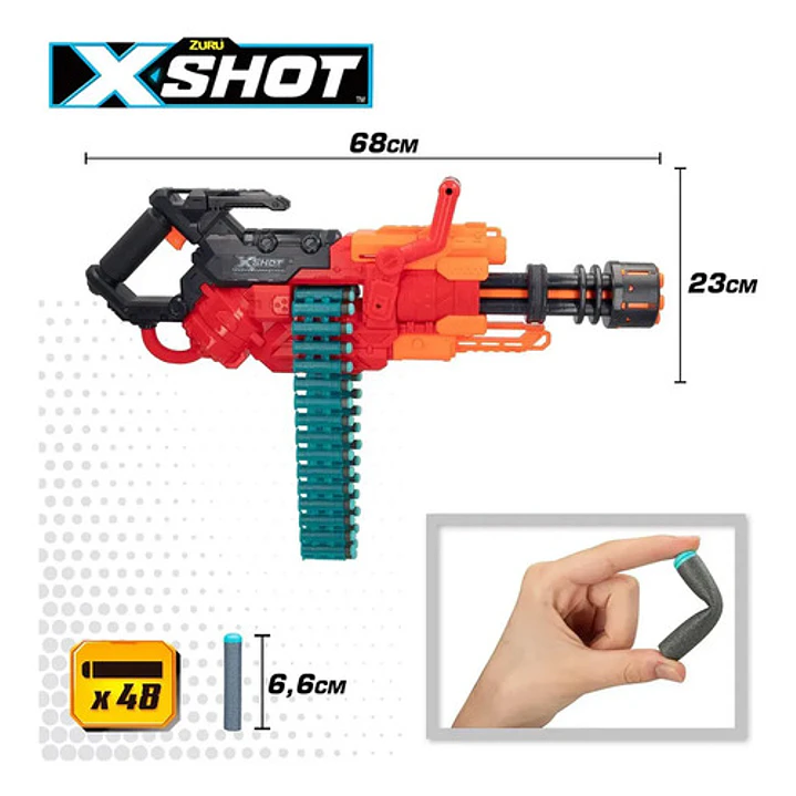 Zuru X-shot Excel Crusher Lanzador De Dardos 48 Dardos 10