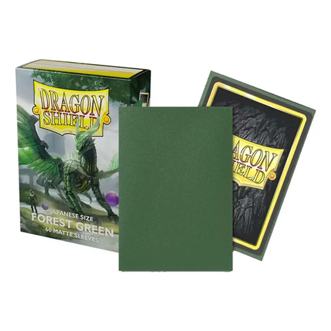 Dragon Shield Forest Green Japanese Size Card Sleeves Yugioh 3