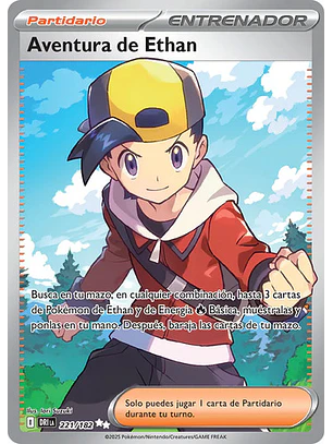 Pokémon Tcg Español Ethan's Adventure Dri 221/182 Full Art