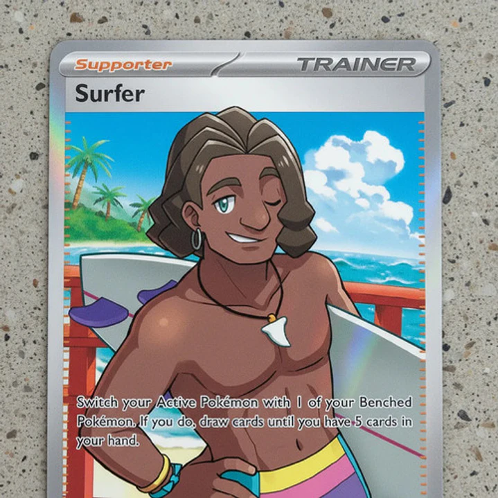 Pokemon Tcg Surfer Ssp En 235/191 Full Art Surging Sparks Surfer Ssp En 235/191 Ultra Rare Scarlet And Violet Surging Sparks Inglés 4
