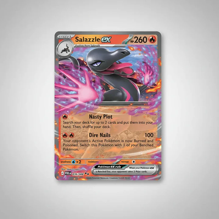 Pokemon Tcg Salazzle Ex Por En 016/088 Me03 Double Rare 4