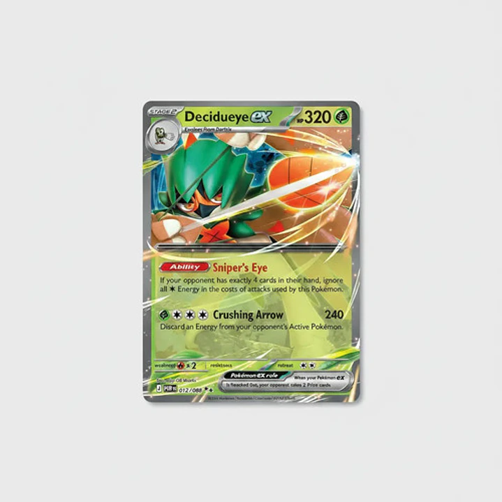 Pokemon Tcg Decidueye Ex Por En 012/088 Me03 Double Rare 3