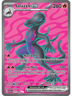 Pokémon Tcg Salazzle Ex Por En 101/088 Me03 Full Art