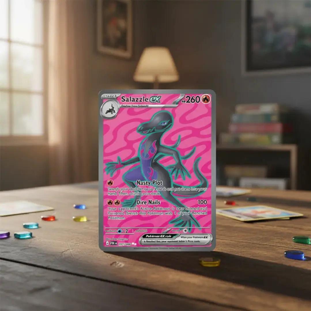 Pokémon Tcg Salazzle Ex Por En 101/088 Me03 Full Art 2
