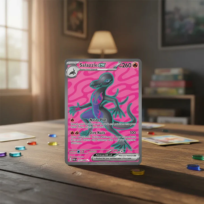 Pokémon Tcg Salazzle Ex Por En 101/088 Me03 Full Art 2