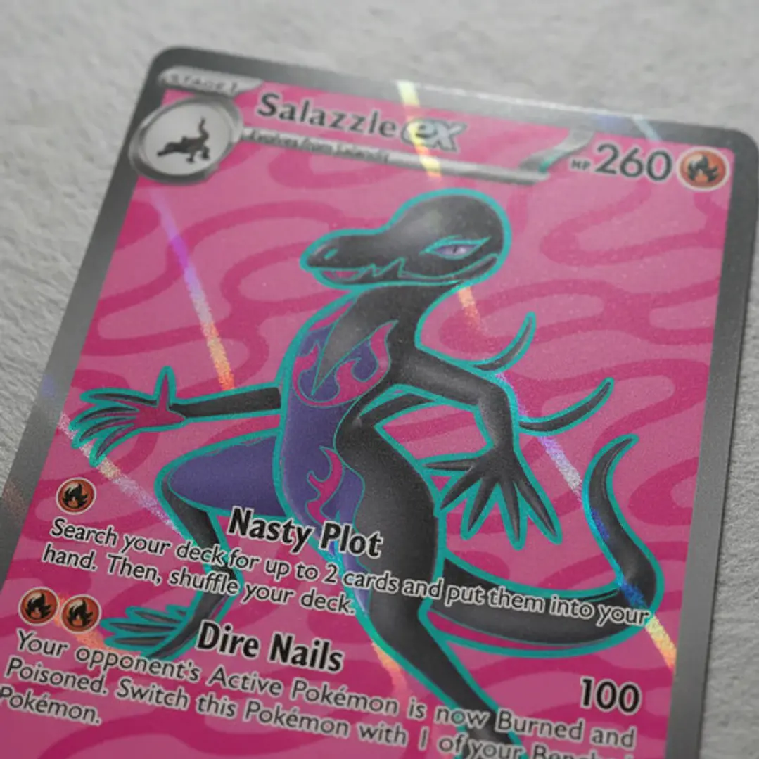 Pokémon Tcg Salazzle Ex Por En 101/088 Me03 Full Art 4