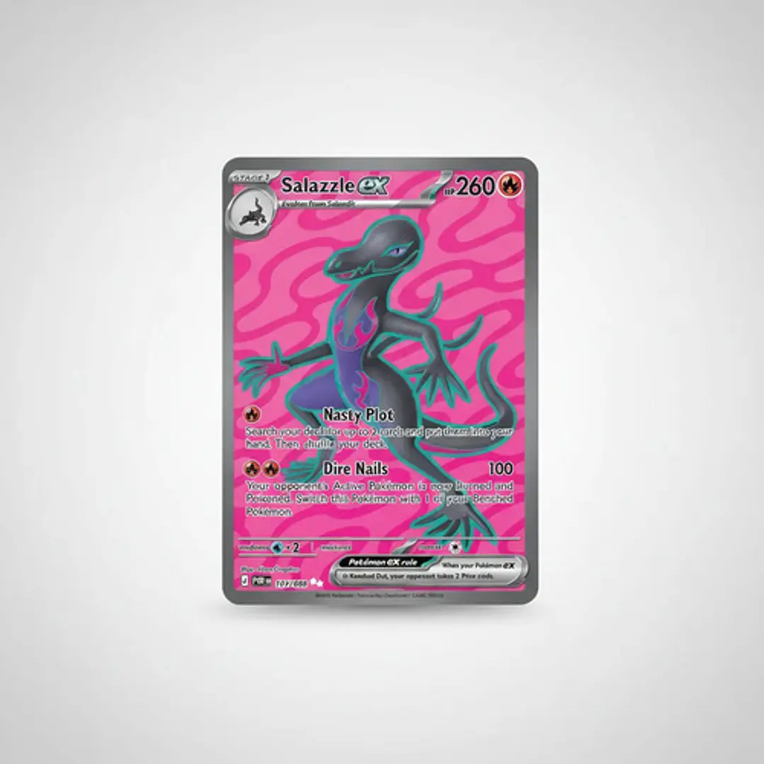 Pokémon Tcg Salazzle Ex Por En 101/088 Me03 Full Art 5