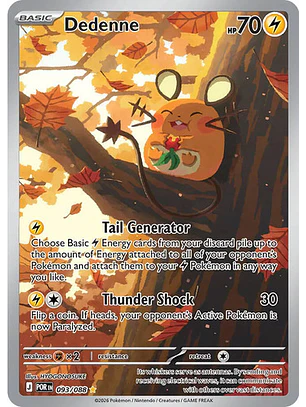 Pokémon Tcg Dedenne Por En 093/088 Me03 Illustration Rare