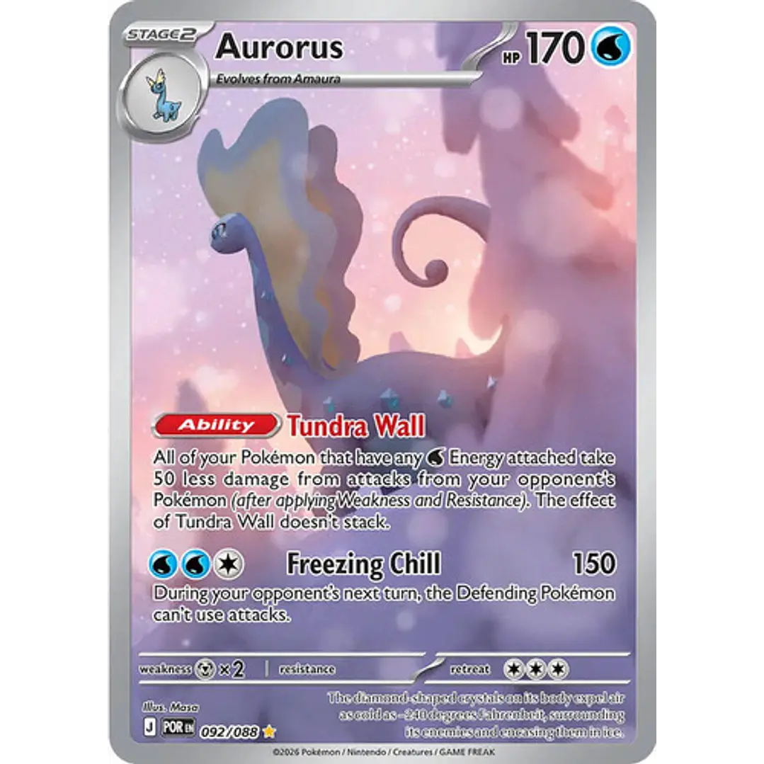 POKÉMON TCG AURORUS POR 092/088 ME03 PERFECT ORDER ILLUSTRATION RARE INGLÉS 1