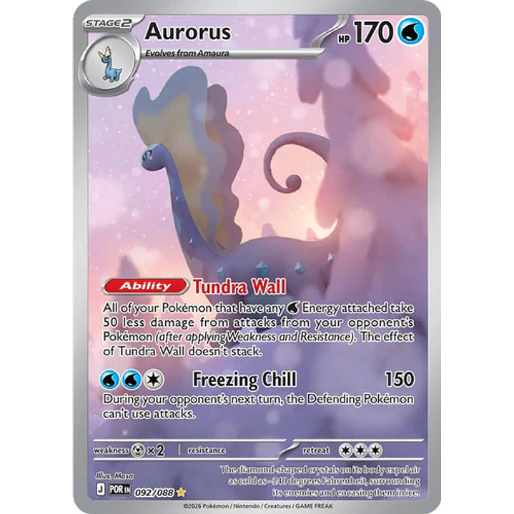 POKÉMON TCG AURORUS POR 092/088 ME03 PERFECT ORDER ILLUSTRATION RARE INGLÉS 1