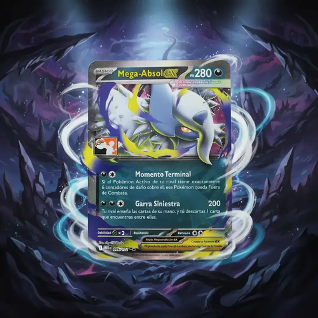 POKÉMON TCG MEGA ABSOL EX MEG 086/132 ME01 LIGA SERIE 8 DOUBLE RARE ESPAÑOL 3