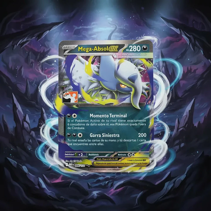 POKÉMON TCG MEGA ABSOL EX MEG 086/132 ME01 LIGA SERIE 8 DOUBLE RARE ESPAÑOL 3