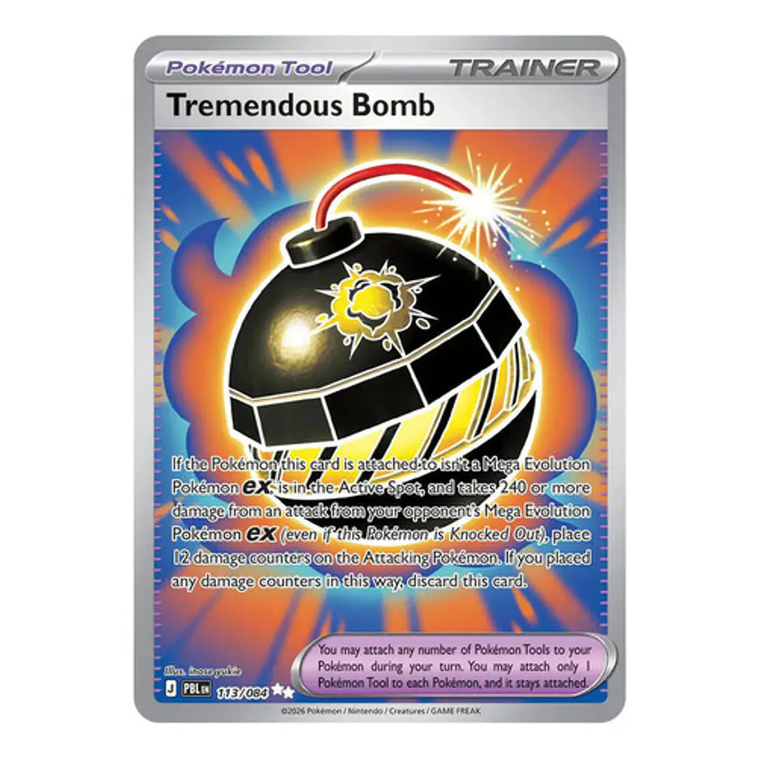 Pokémon Tcg Tremendous Bomb Pbl En 113/084 Me05 Full Art 1