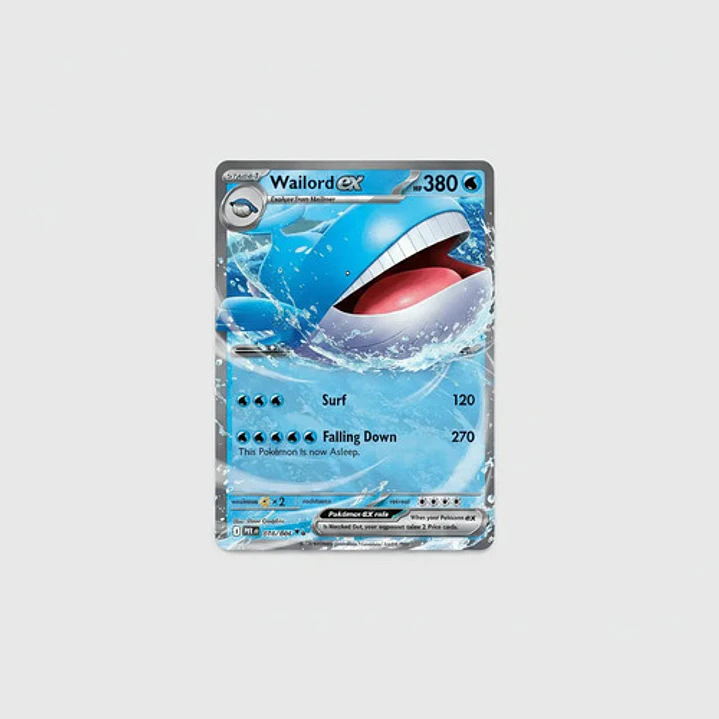 POKÉMON TCG WAILORD EX PBL 016/084 ME05 PITCH BLACK DOUBLE RARE INGLÉS 4