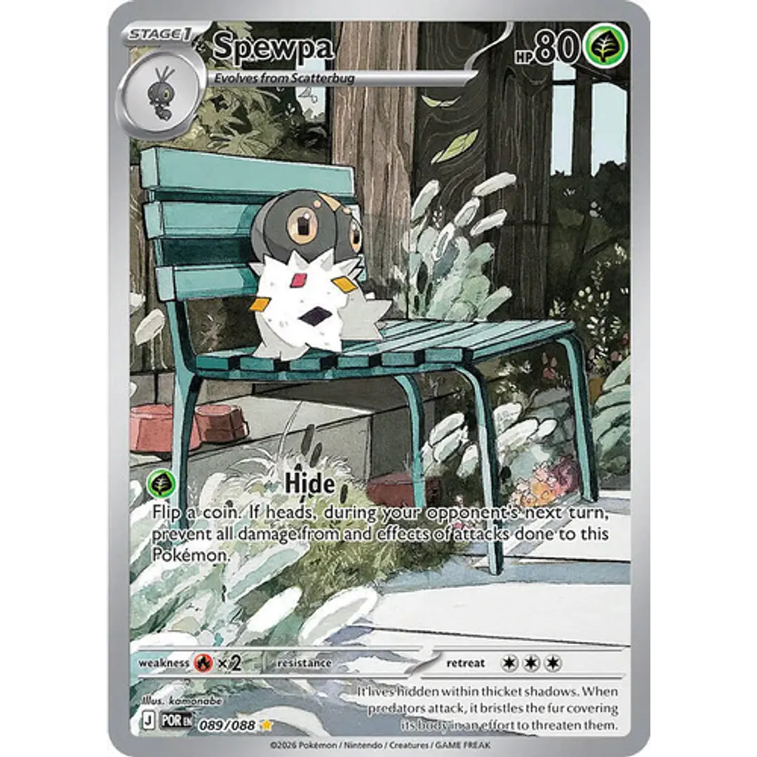 POKÉMON TCG SPEWPA POR 086/088 ME03 PERFECT ORDER ILLUSTRATION RARE INGLÉS 1