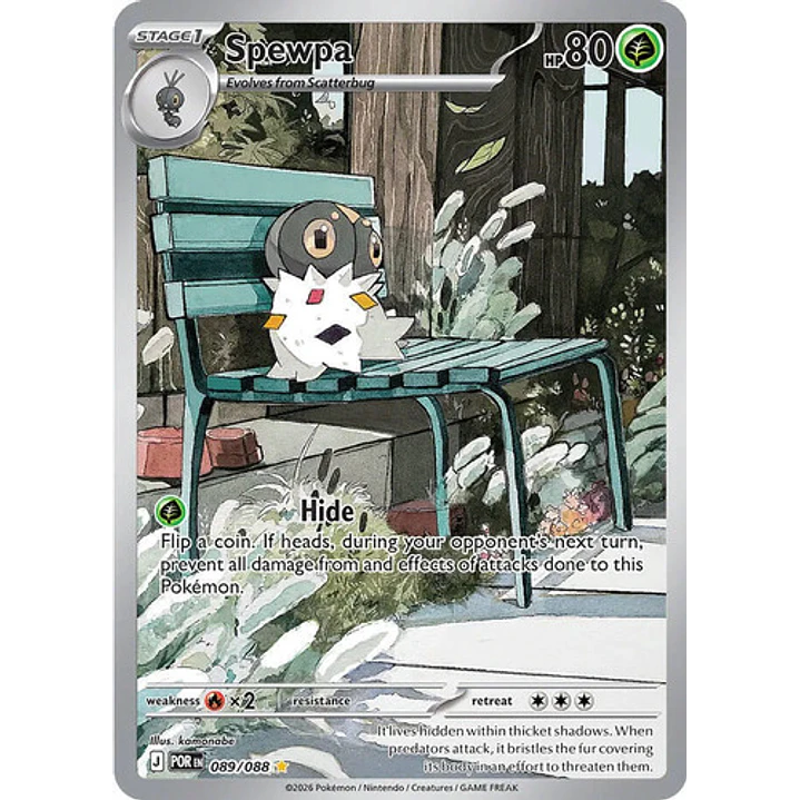 POKÉMON TCG SPEWPA POR 086/088 ME03 PERFECT ORDER ILLUSTRATION RARE INGLÉS 1