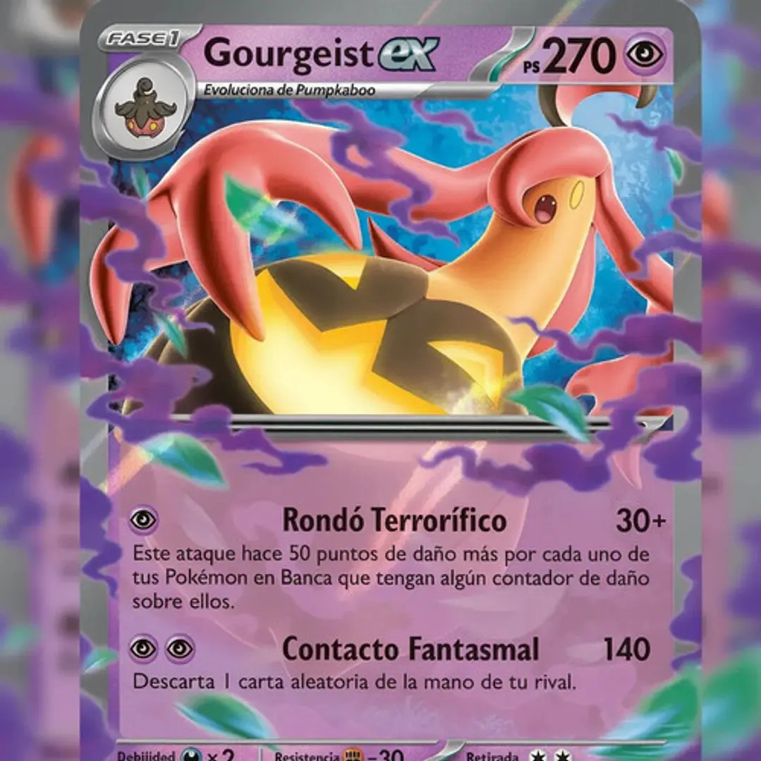 POKÉMON TCG GOURGEIST EX CRI 041/086 ME04 CHAOS RISING DOUBLE RARE ESPAÑOL 3