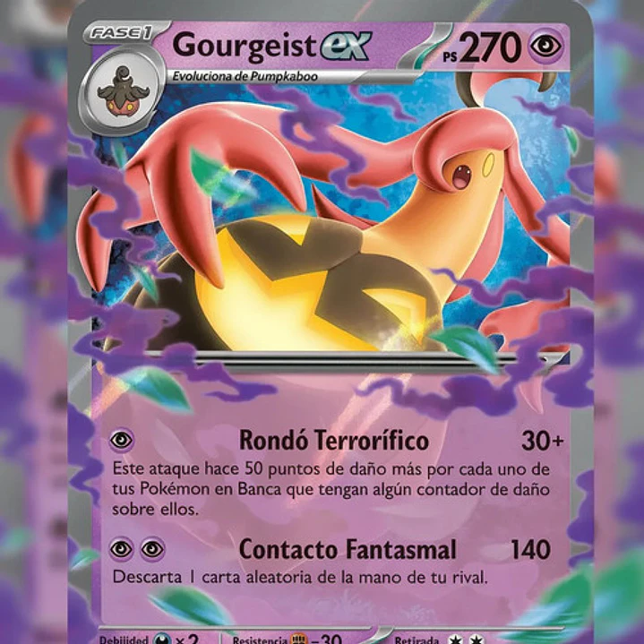 POKÉMON TCG GOURGEIST EX CRI 041/086 ME04 CHAOS RISING DOUBLE RARE ESPAÑOL 3