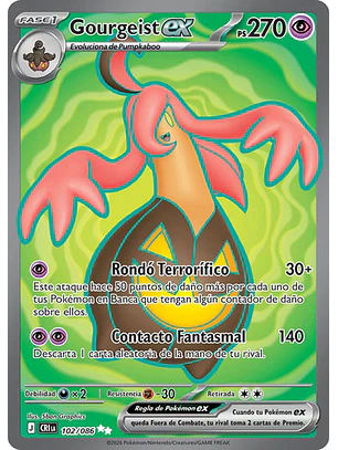 POKÉMON TCG GOURGEIST EX CRI 102/086 ME04 CHAOS RISING FULL ART ESPAÑOL