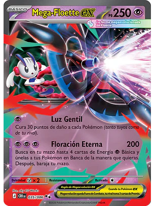 POKÉMON TCG MEGA FLOETTE EX CRI 035/086 ME04 CHAOS RISING DOUBLE RARE ESPAÑOL