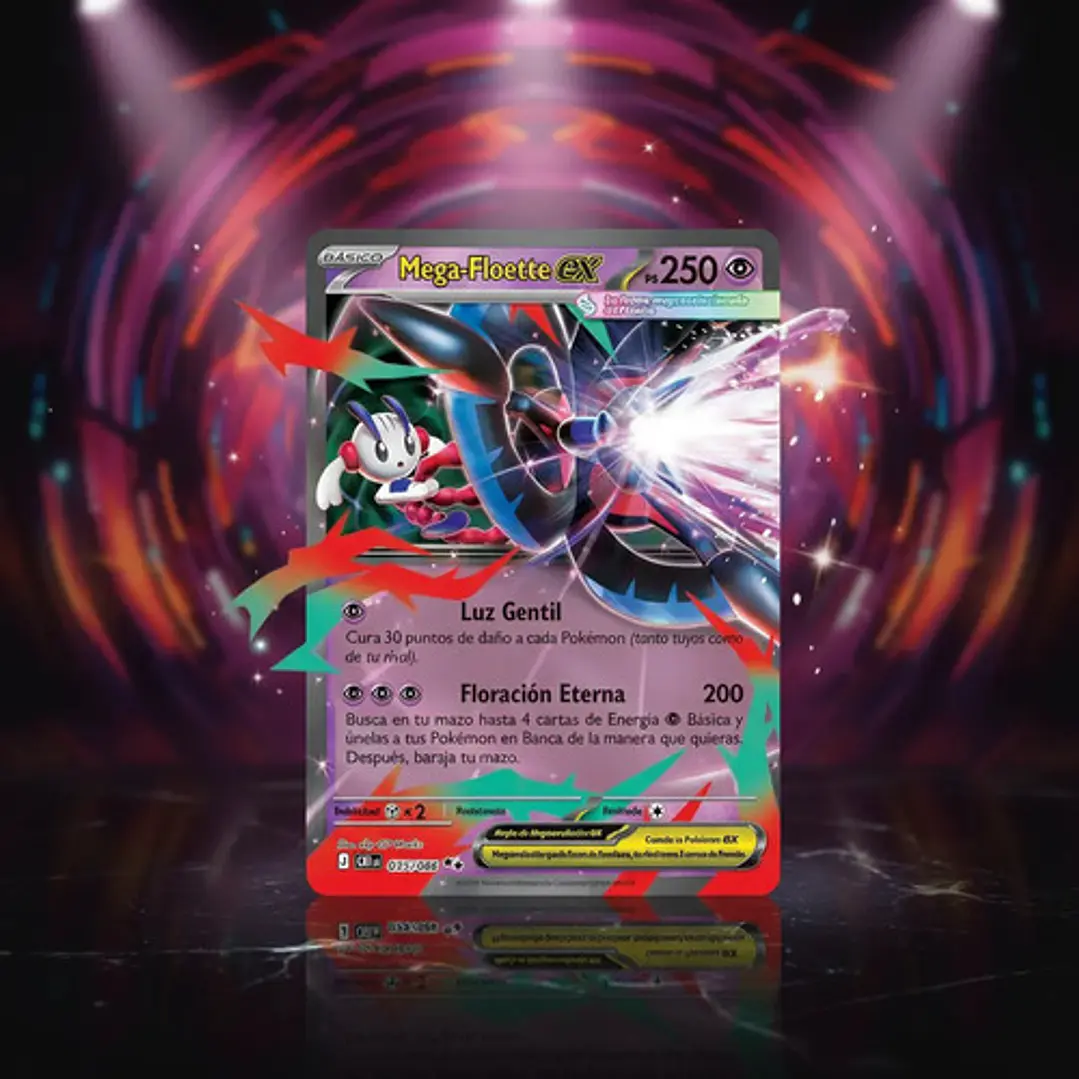 POKÉMON TCG MEGA FLOETTE EX CRI 035/086 ME04 CHAOS RISING DOUBLE RARE ESPAÑOL 4