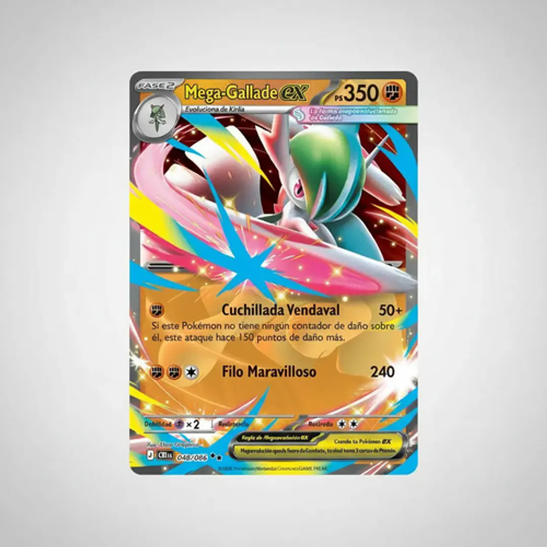 POKÉMON TCG MEGA GALLADE EX CRI 048/086 ME04 CHAOS RISING DOUBLE RARE ESPAÑOL 4