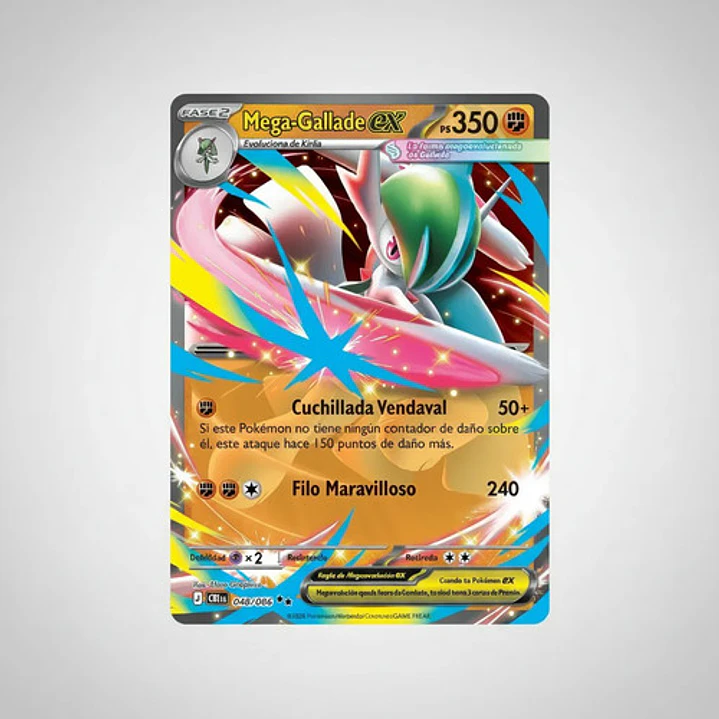 POKÉMON TCG MEGA GALLADE EX CRI 048/086 ME04 CHAOS RISING DOUBLE RARE ESPAÑOL 4