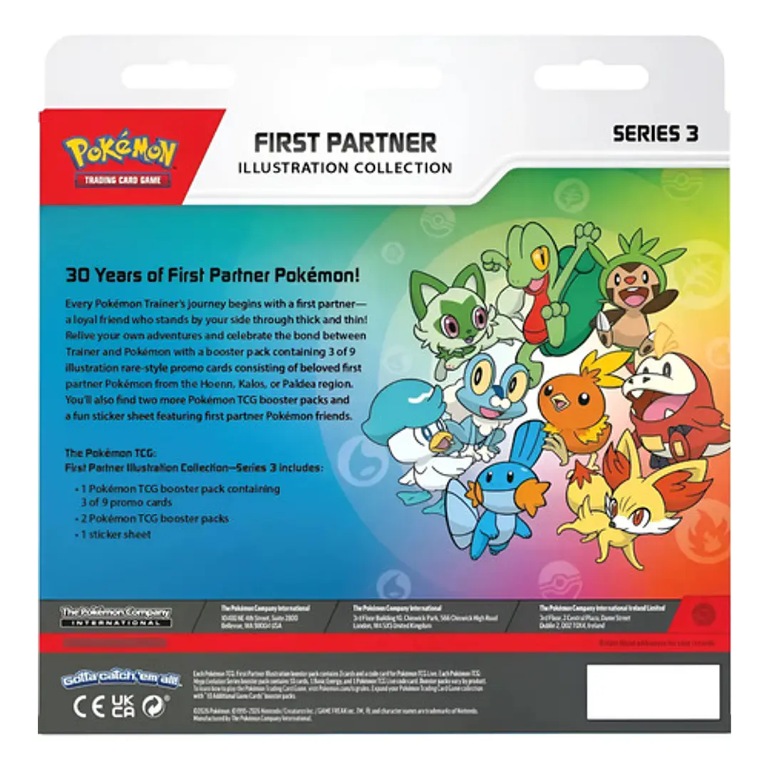POKÉMON TCG FIRST PARTNET ILLUSTRATION COLLECTION SERIES 3 - 30TH  ANNIVERSARY INGLES 3