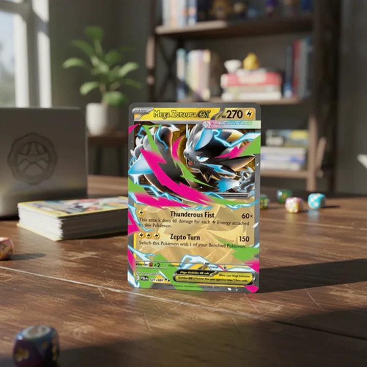 POKÉMON TCG MEGA ZERAORA PBL 027/0848 ME05 PITCH BLACK DOUBLE RARE INGLÉS 2