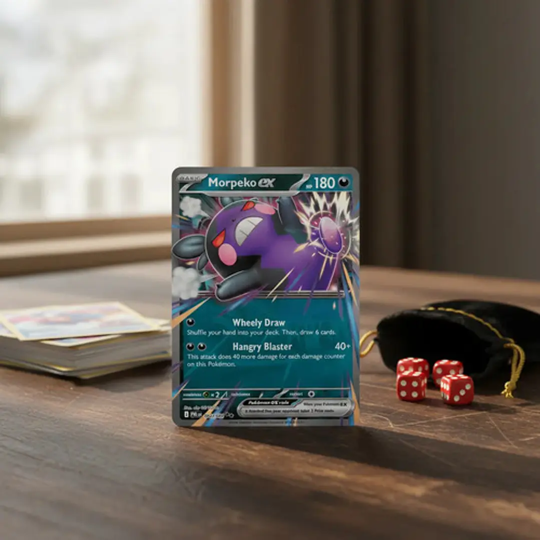 POKÉMON TCG MORPEKO EX PBL 055/084 ME05 PITCH BLACK DOUBLE RARE INGLÉS 2