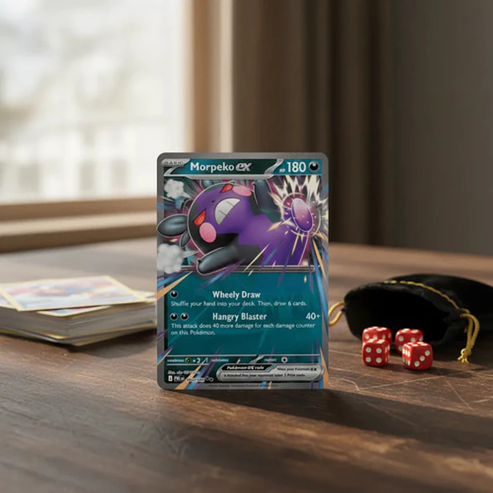 POKÉMON TCG MORPEKO EX PBL 055/084 ME05 PITCH BLACK DOUBLE RARE INGLÉS 2