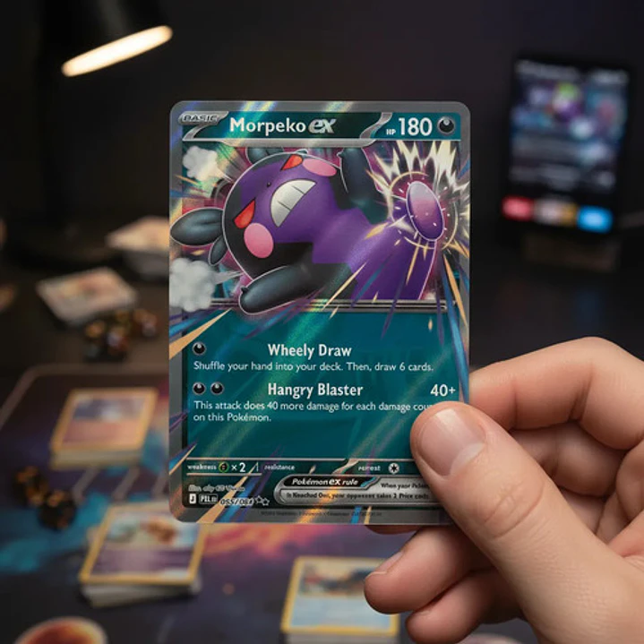 POKÉMON TCG MORPEKO EX PBL 055/084 ME05 PITCH BLACK DOUBLE RARE INGLÉS 3